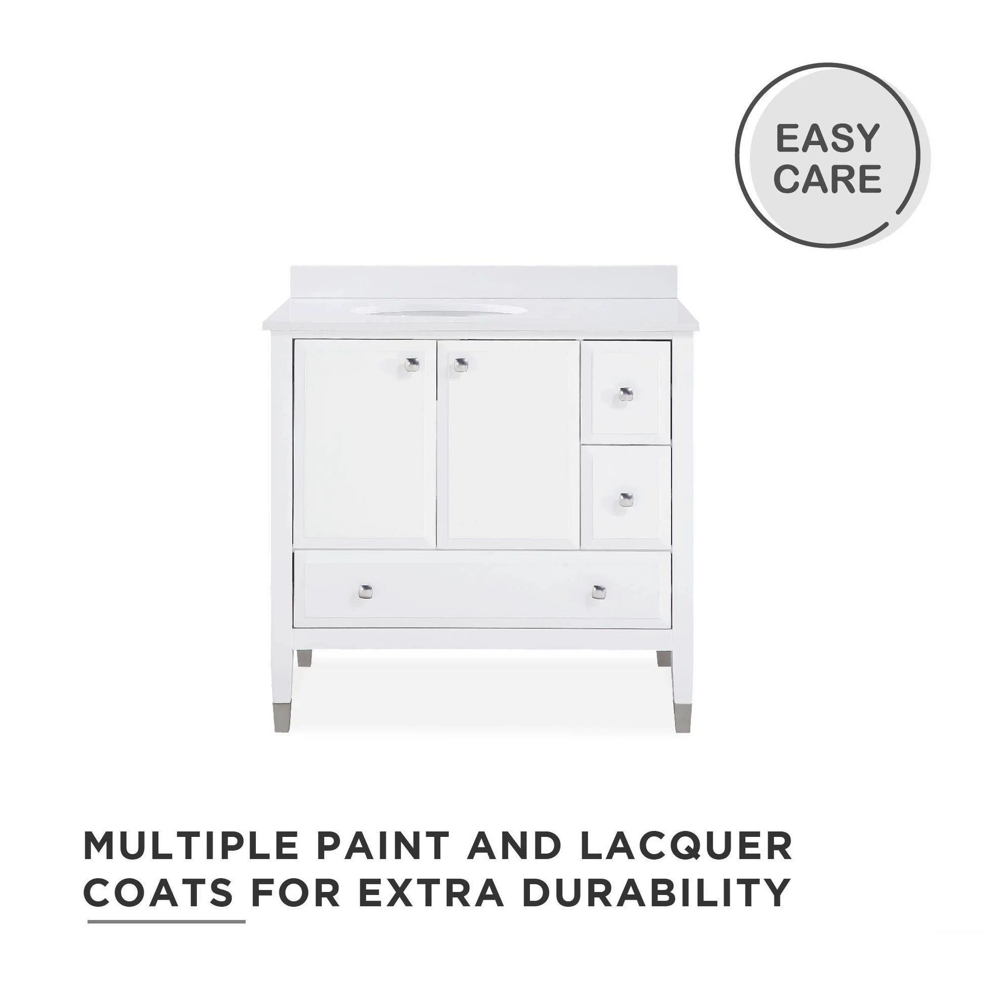 DHP Metcalfe 36 Inch Bathroom Vanity, White