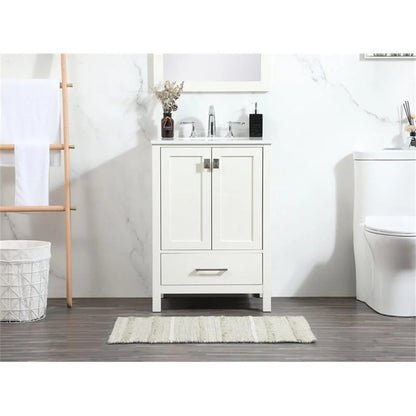 Elegant Kitchen and Bath 24 Inch Single Bathroom Vanity In White