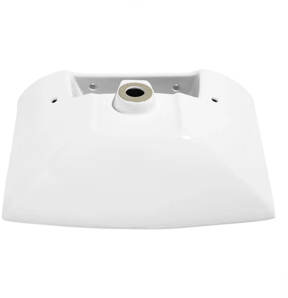 Sublime Pedestal Bathroom Sink Square Single Faucet Hole