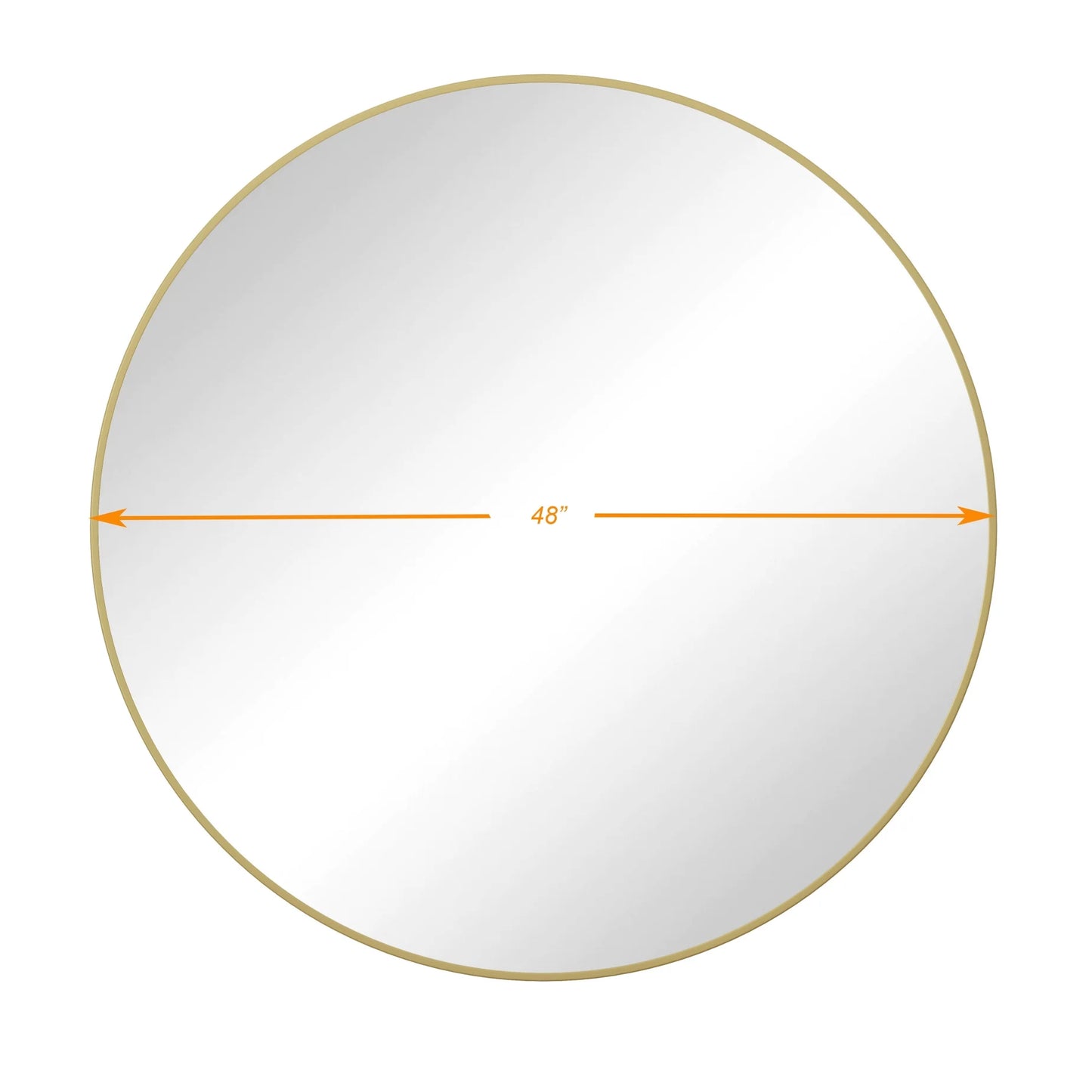 48" Round Mirror, Wall Circle Mirrors with Metal Framed, Circular Vanity Mirror Dressing Mirror for Bathroom, Living Room, Bedroom Wall Decor, Black