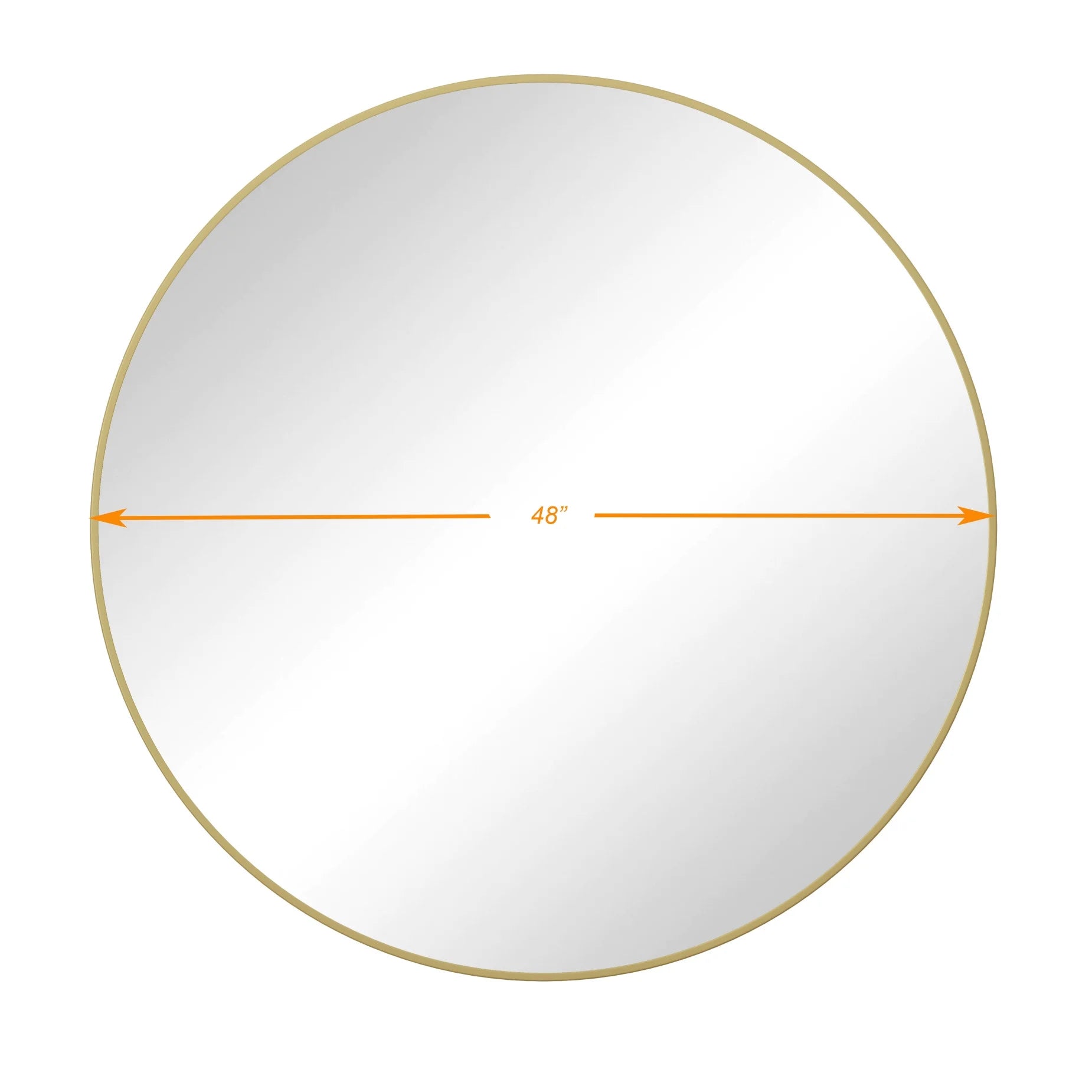 48" Round Mirror, Wall Circle Mirrors with Metal Framed, Circular Vanity Mirror Dressing Mirror for Bathroom, Living Room, Bedroom Wall Decor, Black