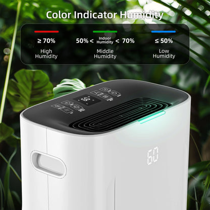 Rocyis 22 Pint/day (DOE) 5500 sq. ft. Dehumidifier for Home, 1.7 Gallon��6.5L�� Water Tanks, Auto Drain or Manual Drainage, for Basements, Bedroom, Bathroom