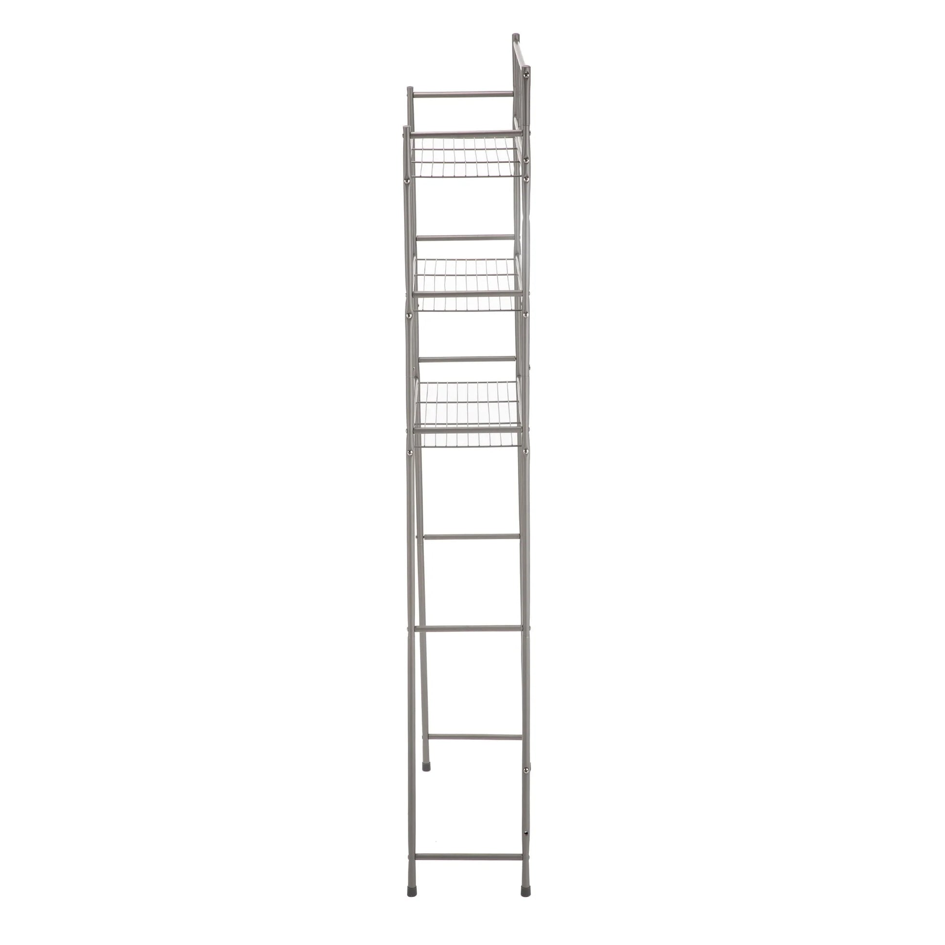 Mainstays 4 Piece Steel Satin Nickel Bath Shelves Set 15 lb Capacity per Shelf for Adult - Teen Ages