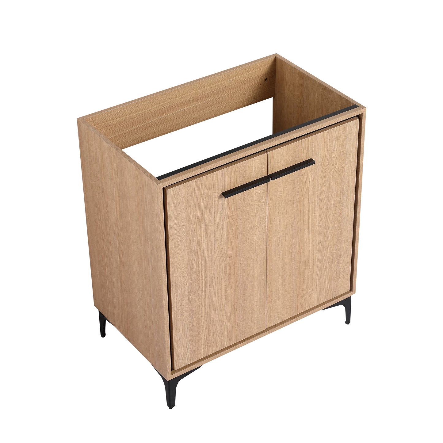 DUOSONG 24'' Bathroom Vanity Without Top Sink, Modern Bathroom Storage Cabinet With 2 Soft Closing Doors, Single Sink Bathroom Vanity Oak Engineered Wood Bath & Faucets Bathroom Vanities