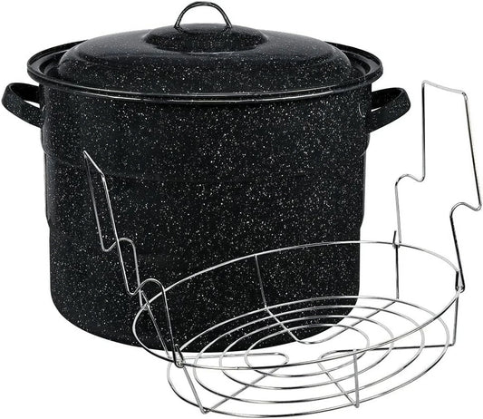 Granite Ware 21.5-Quart Water Bath Canner with Jar Rack