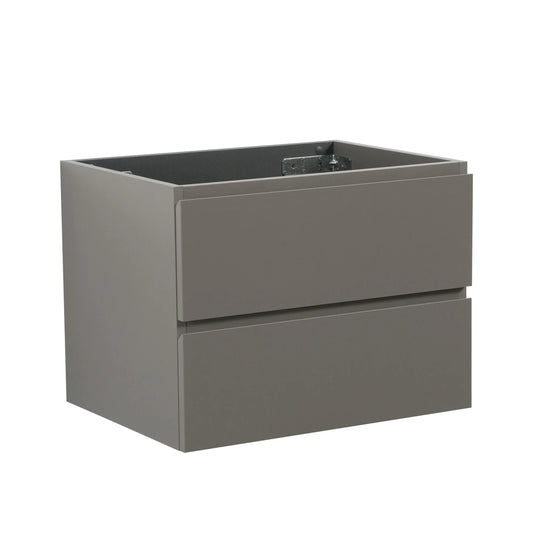 Wall Mount Bathroom Cabinet Without Basin, Gray Two-Drawer Storage Unit with Pre-Assembled Design for Space-Saving Modern Bathrooms
