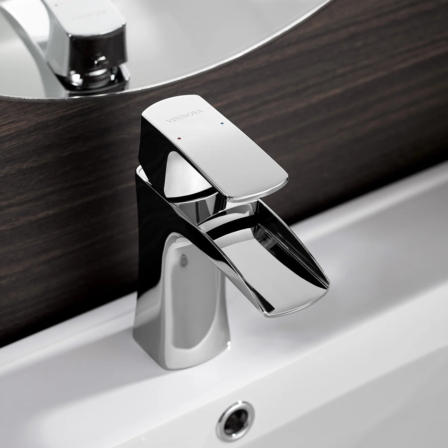 Vinnova Alessandra Single Lever Vessel Bathroom Faucet in Polished Chrome