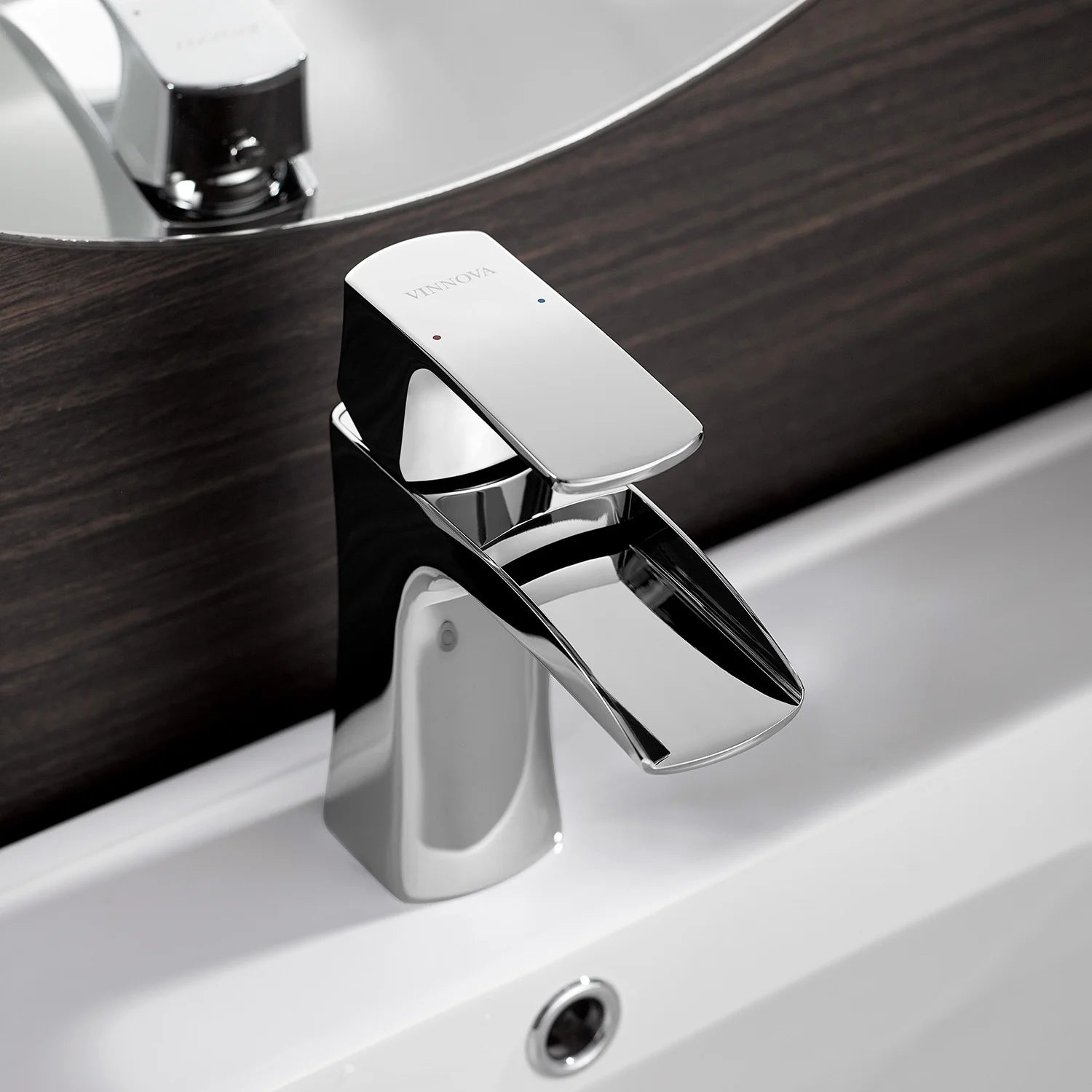 Vinnova Alessandra Single Lever Vessel Bathroom Faucet in Polished Chrome