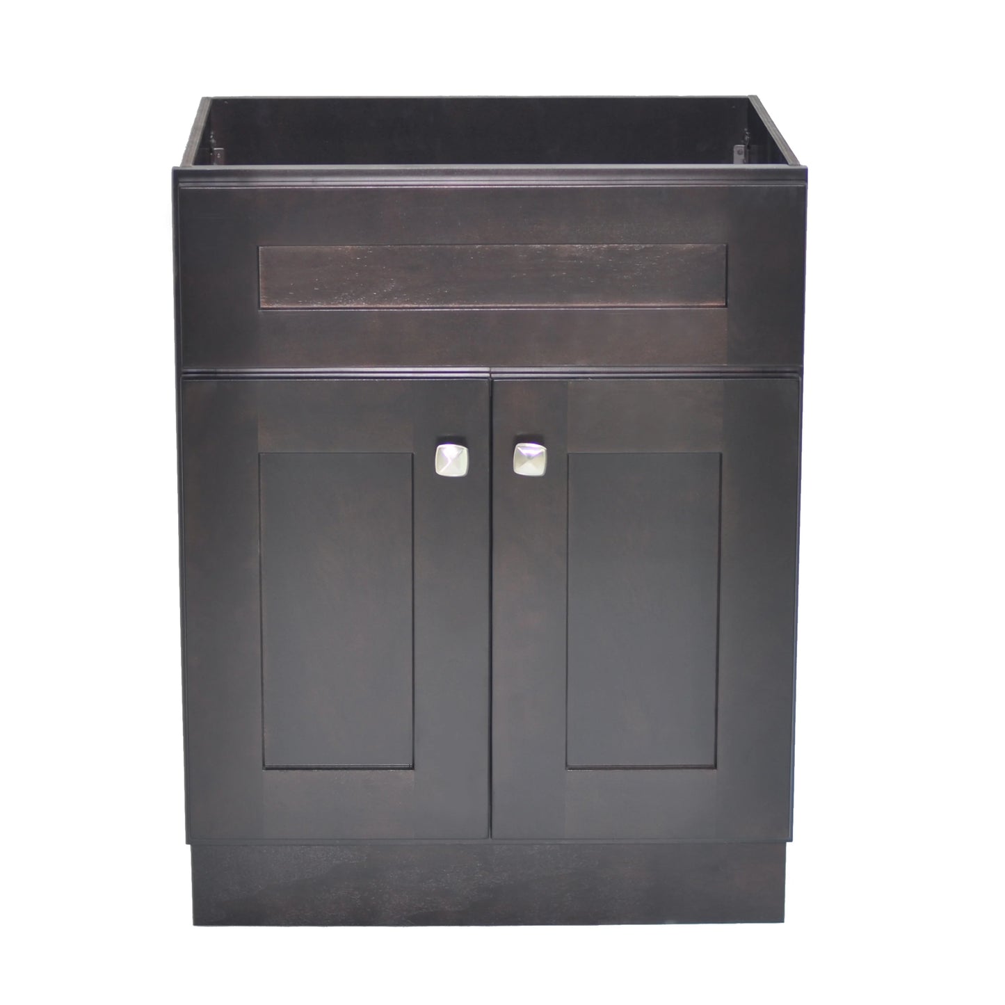 Design House Brookings 24" x 18" Ready to Assemble Solid Wood 2-Door Bath Vanity Cabinet, Espresso