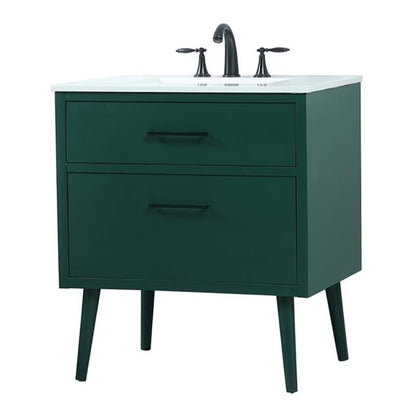 30 inch bathroom vanity in Green