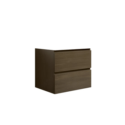 Wall Mount Bathroom Cabinet Without Basin, Gray Two-Drawer Storage Unit with Pre-Assembled Design for Space-Saving Modern Bathrooms