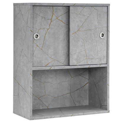 BarberPub Wall Mounted Bathroom Storage Cabinet with Sliding Door and Shelf, Salon Storage Equipment, 30"(H)x 23.6"(W), Black