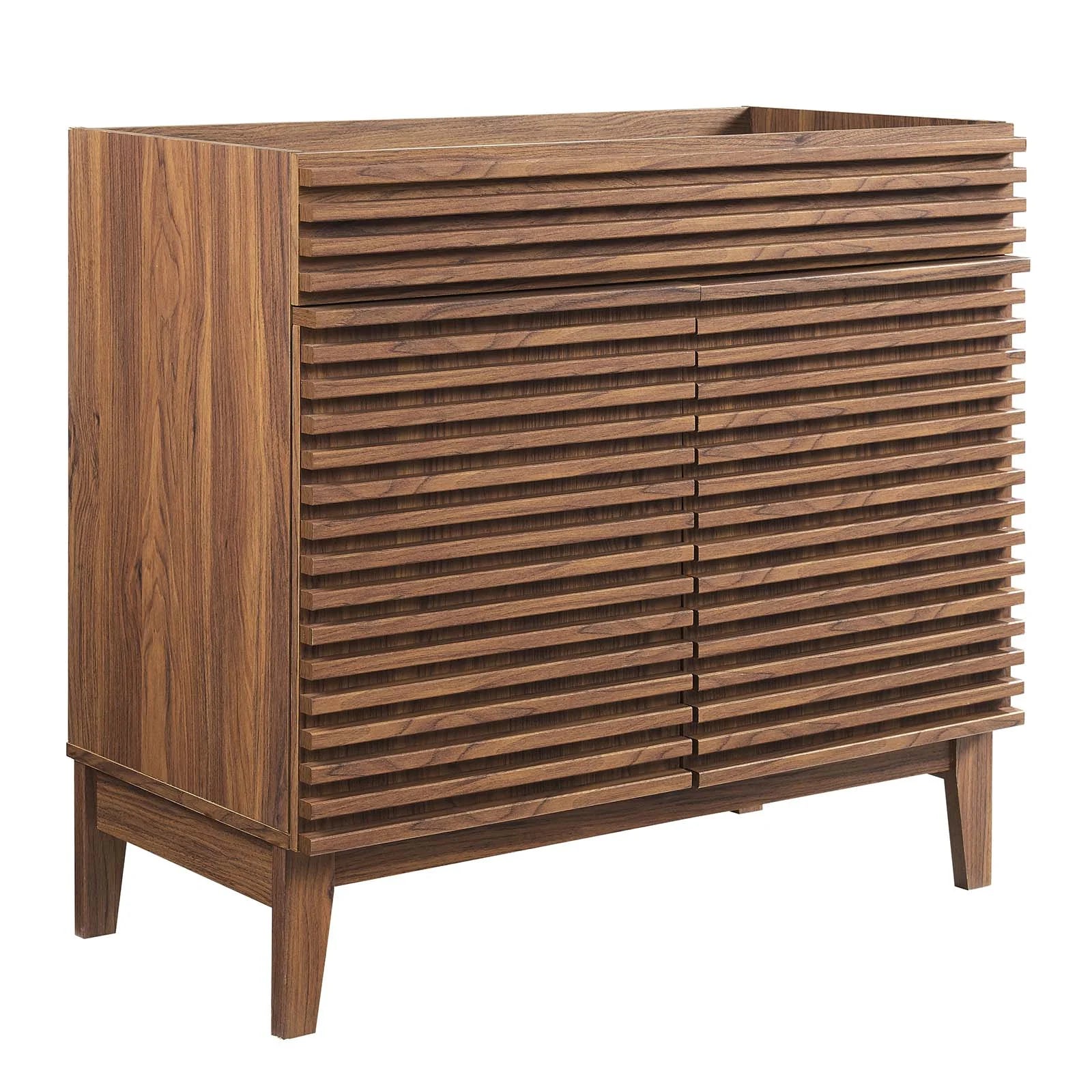 Modway Render 36" Bathroom Vanity Cabinet in Walnut