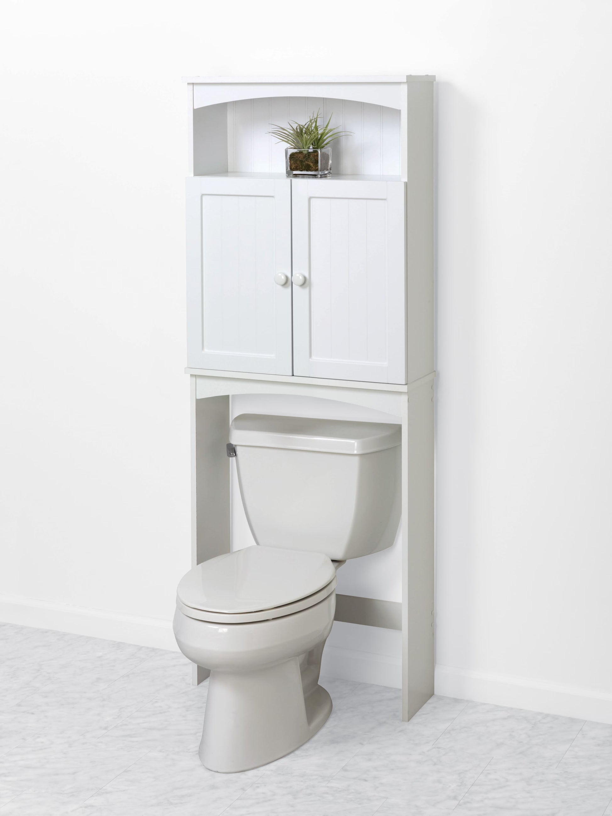 Zenna Home Cottage Collection over the Toilet Spacesaver, Bathroom Storage Shelves, White