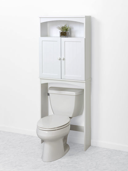 Zenna Home Cottage Collection over the Toilet Spacesaver, Bathroom Storage Shelves, White