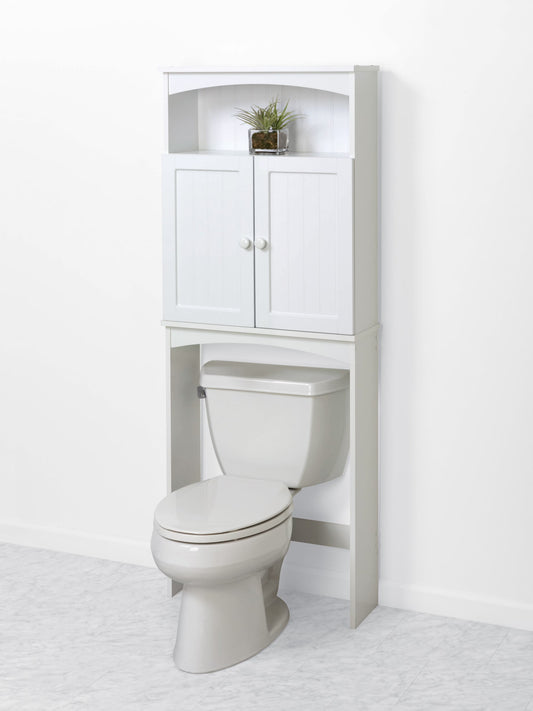 Zenna Home Cottage Collection over the Toilet Spacesaver, Bathroom Storage Shelves, White