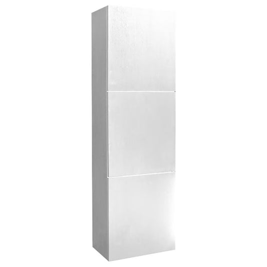 Fresca White Bathroom Linen Side Cabinet w/ 3 Large Storage Areas