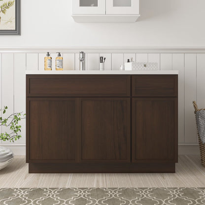51" Freestanding Bathroom Vanity Cabinet without Top in Sea Green