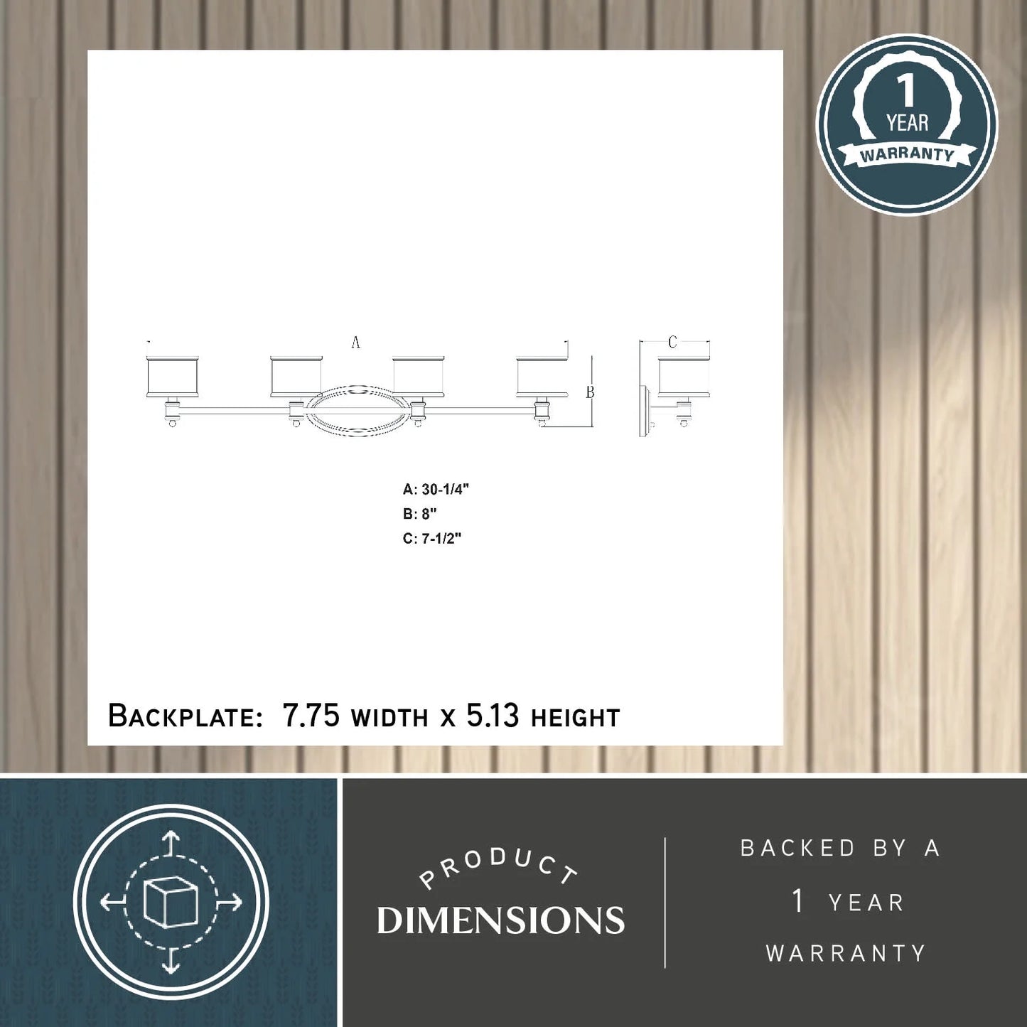 Carlisle 4 Light Chrome Bathroom Vanity Fixture