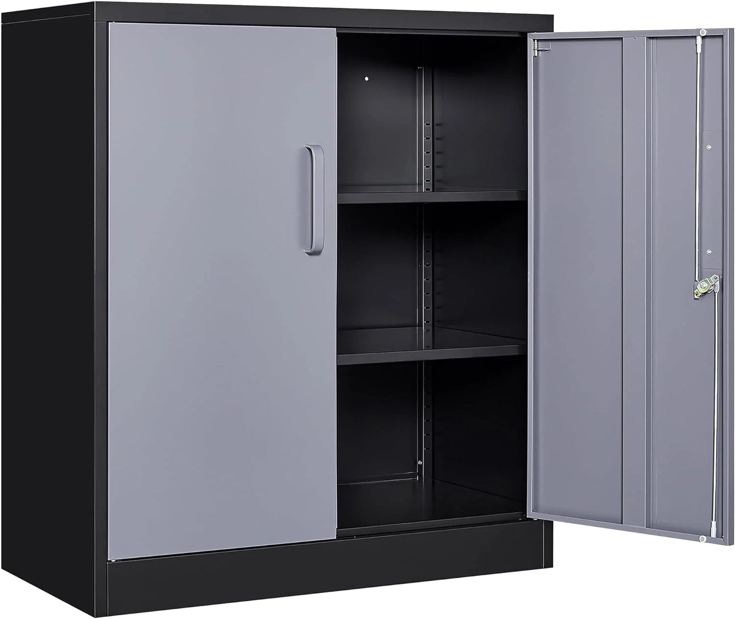SISESOL Storage Cabinet Metal Display Cabinet with Glass Doors, 71in H x 31.5in W x 15.7in D, White, Kitchen Pantry Cabinet for Home Office, Bathroom, Bedroom, Living Room