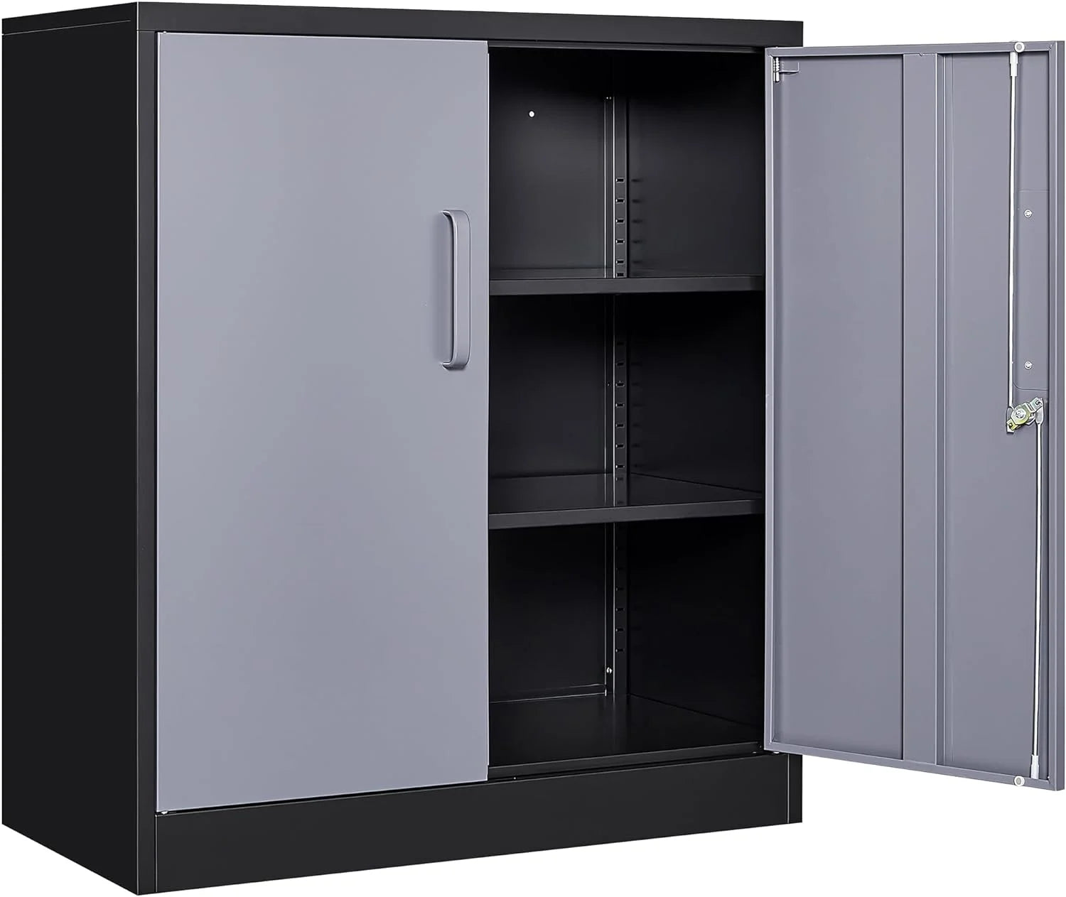 SISESOL Storage Cabinet Metal Display Cabinet with Glass Doors, 71in H x 31.5in W x 15.7in D, White, Kitchen Pantry Cabinet for Home Office, Bathroom, Bedroom, Living Room