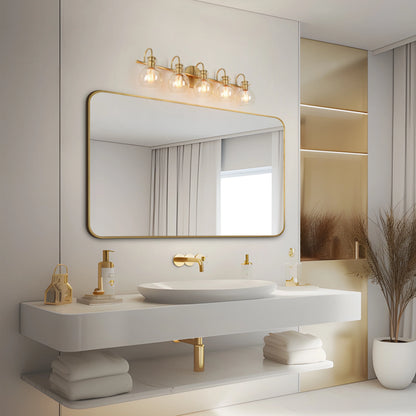 Carson Carrington Modern Gold 3-Light Bathroom Vanity Light Glass Wall Sconce 3-Light, Black 3-Light/ L22"xW7"xH9" Black 13 to 24 Inches 4 to 8 Inches