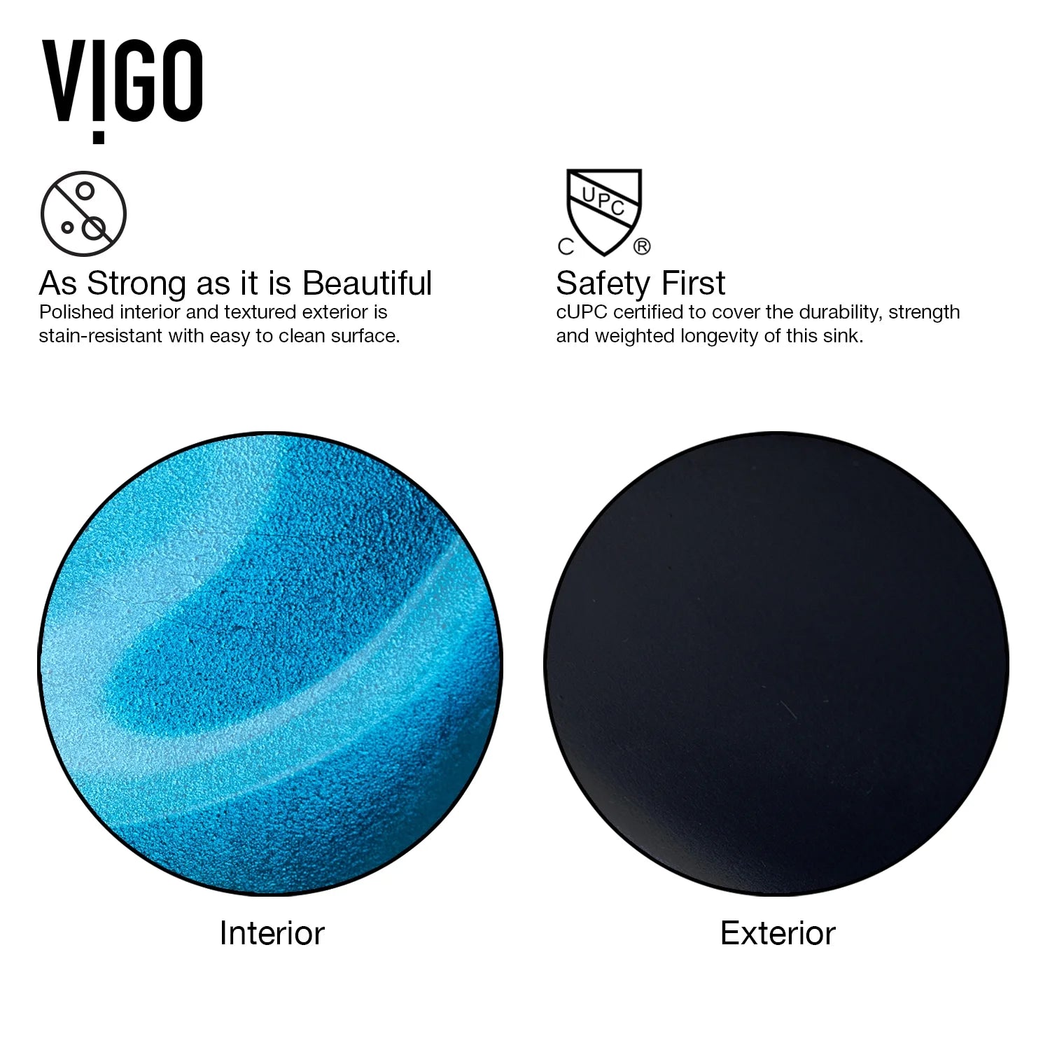 VIGO Donatello Turquoise Blue Glass 18 in. L x 13 in. W x 4 in. H Rectangular Vessel Bathroom Sink