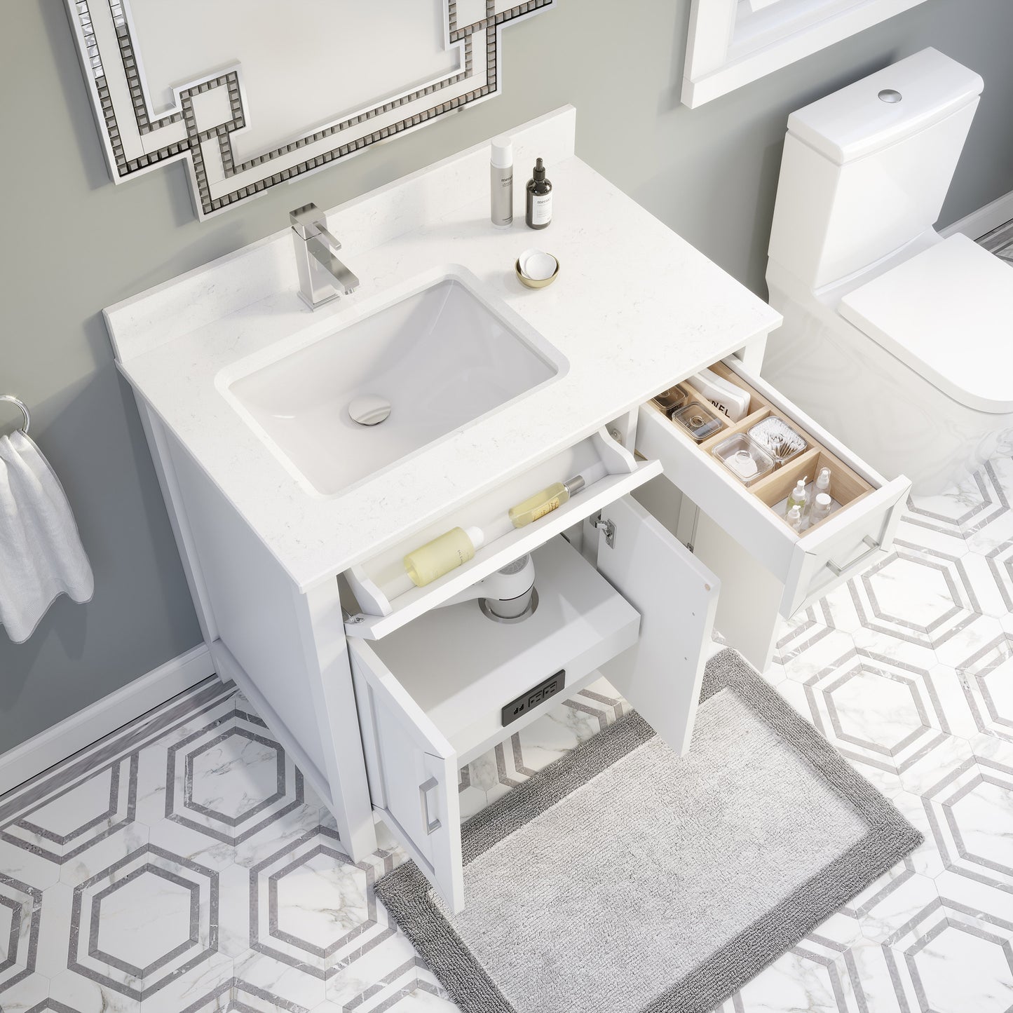 Thomson Bath Vanity by Studio Bathe in White