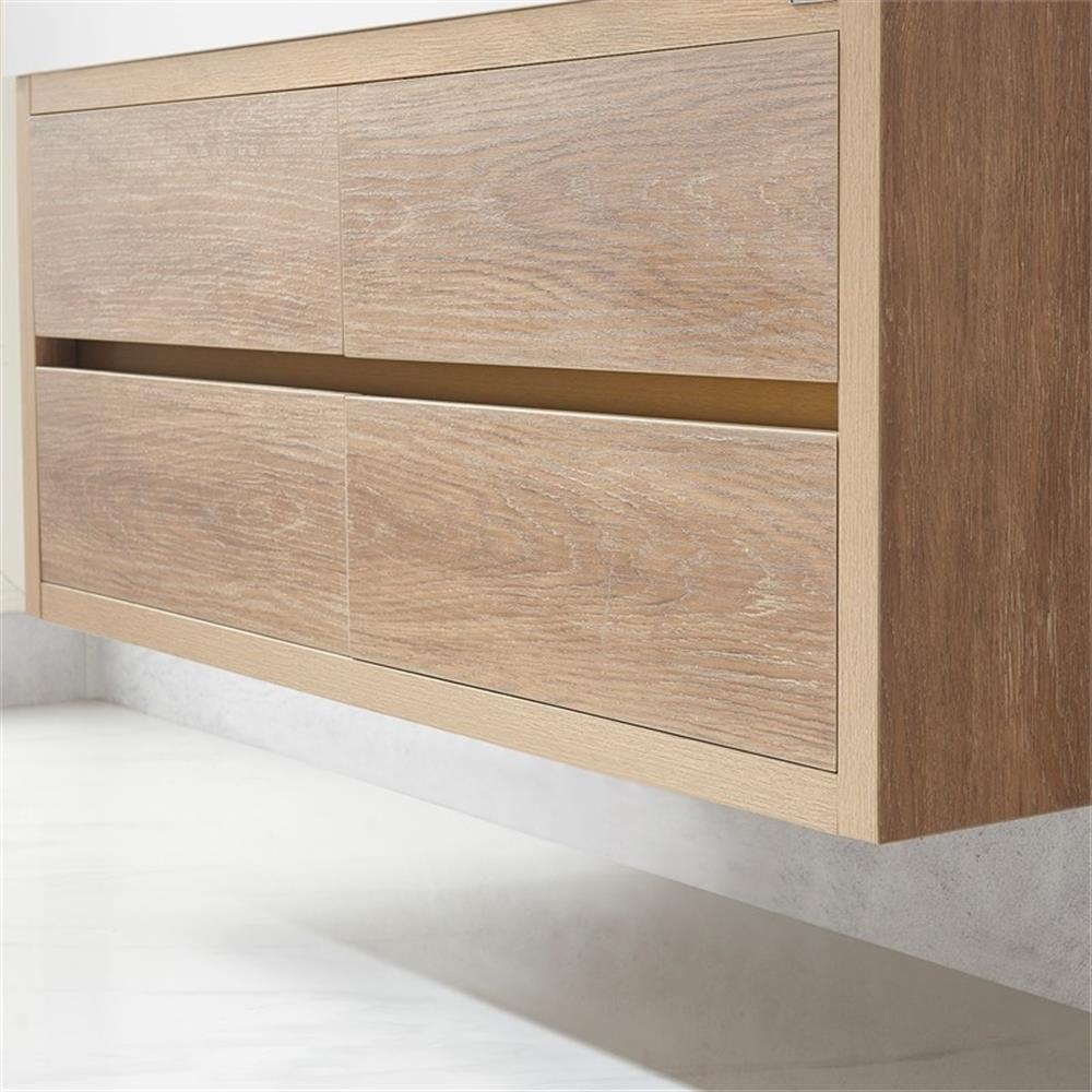 Palencia 48" Single Sink Wall-Mount Floating Wood Bathroom Vanity No Mirror