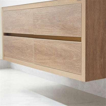 Palencia 48" Single Sink Wall-Mount Floating Wood Bathroom Vanity No Mirror