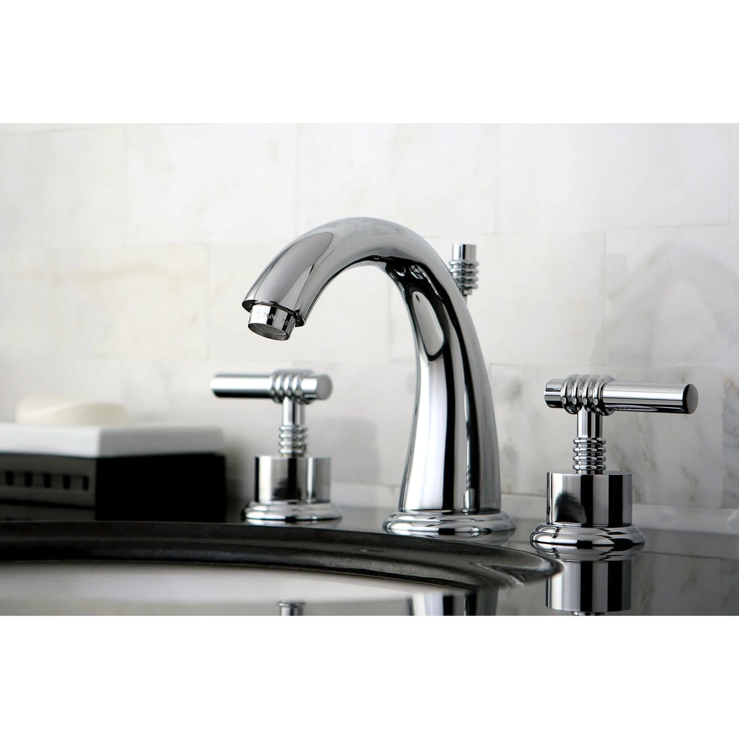Kingston Brass KS2962ML Milano Widespread Bathroom Faucet, Polished Brass