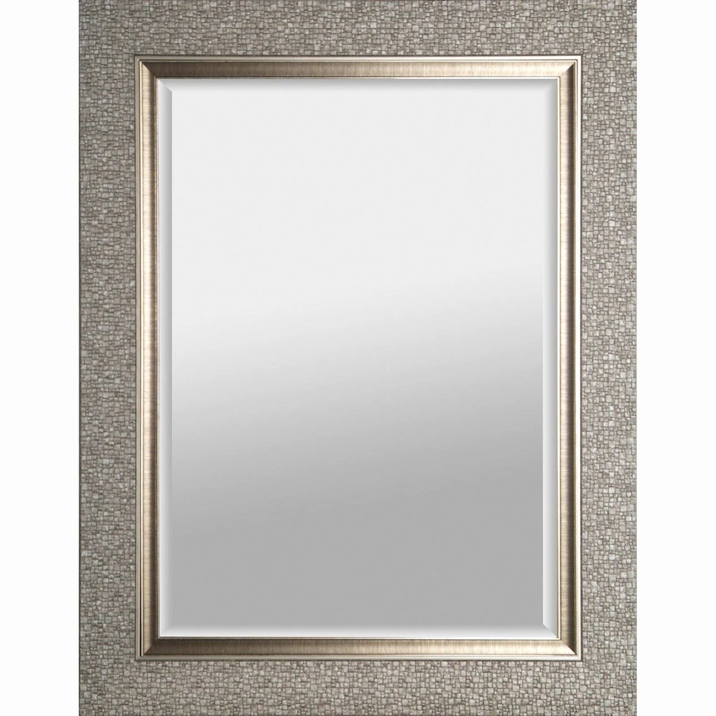 Mirrorize Canada IMM102 27 x 35 in. Mosaic Bathroom Mirror, Silver