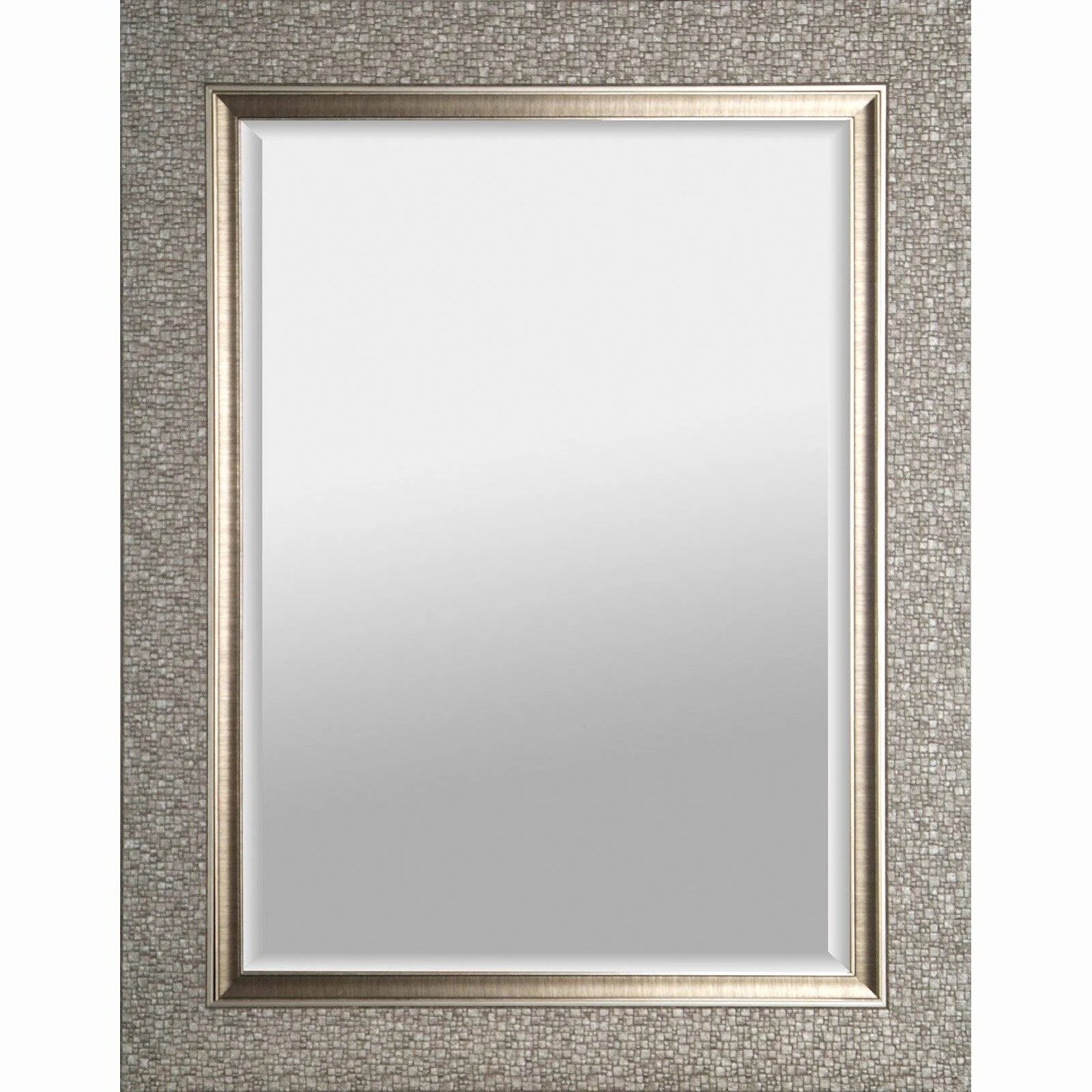 Mirrorize Canada IMM102 27 x 35 in. Mosaic Bathroom Mirror, Silver