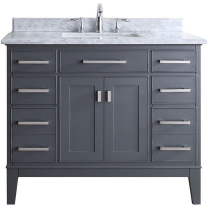 Ari Kitchen & Bath Danny 42" Solid Wood Bathroom Vanity in Maple Gray