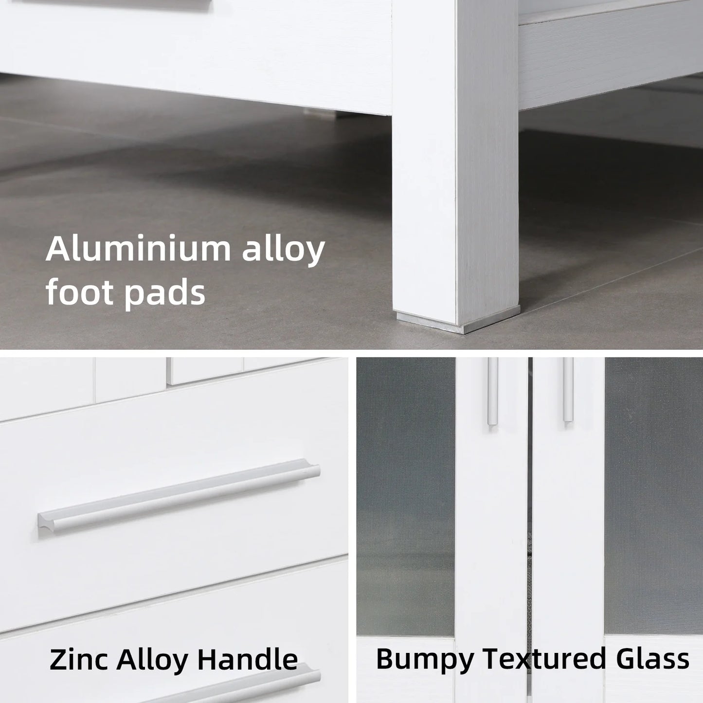 Eclife 24" Freestanding Single Bathroom Vanity with Vessel Sink, Manufactured Wood Vanity Top