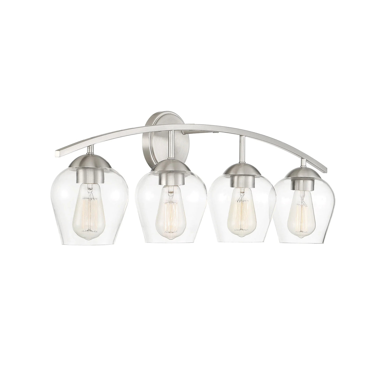 Trade Winds Lighting 4-Light Bathroom Vanity Light In Brushed Nickel