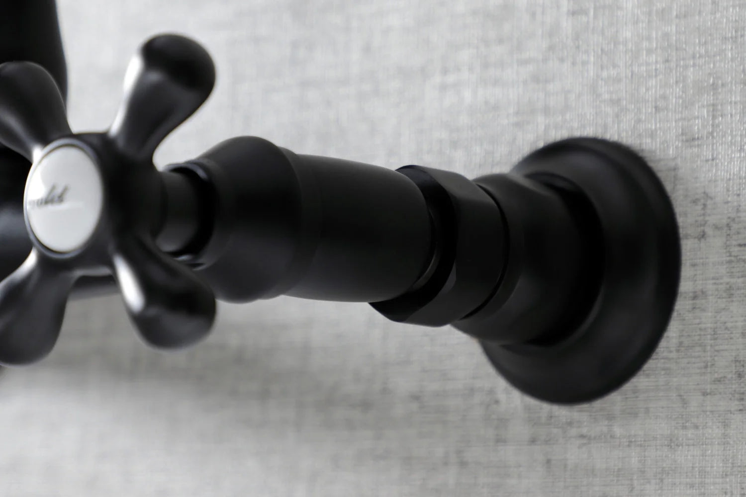 Kingston Brass KS3240AX Vintage Wall Mount Bathroom Faucet, Matte Black