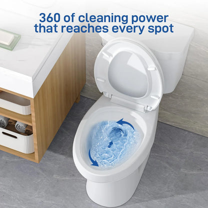 Elongated Toilets, 1.28 GPF Universal Height Siphonic Flush Toilet, Universal Height ADA Cotton, Water Efficient Bathroom Toilet(Toilet Seat Included) - Ceramic White