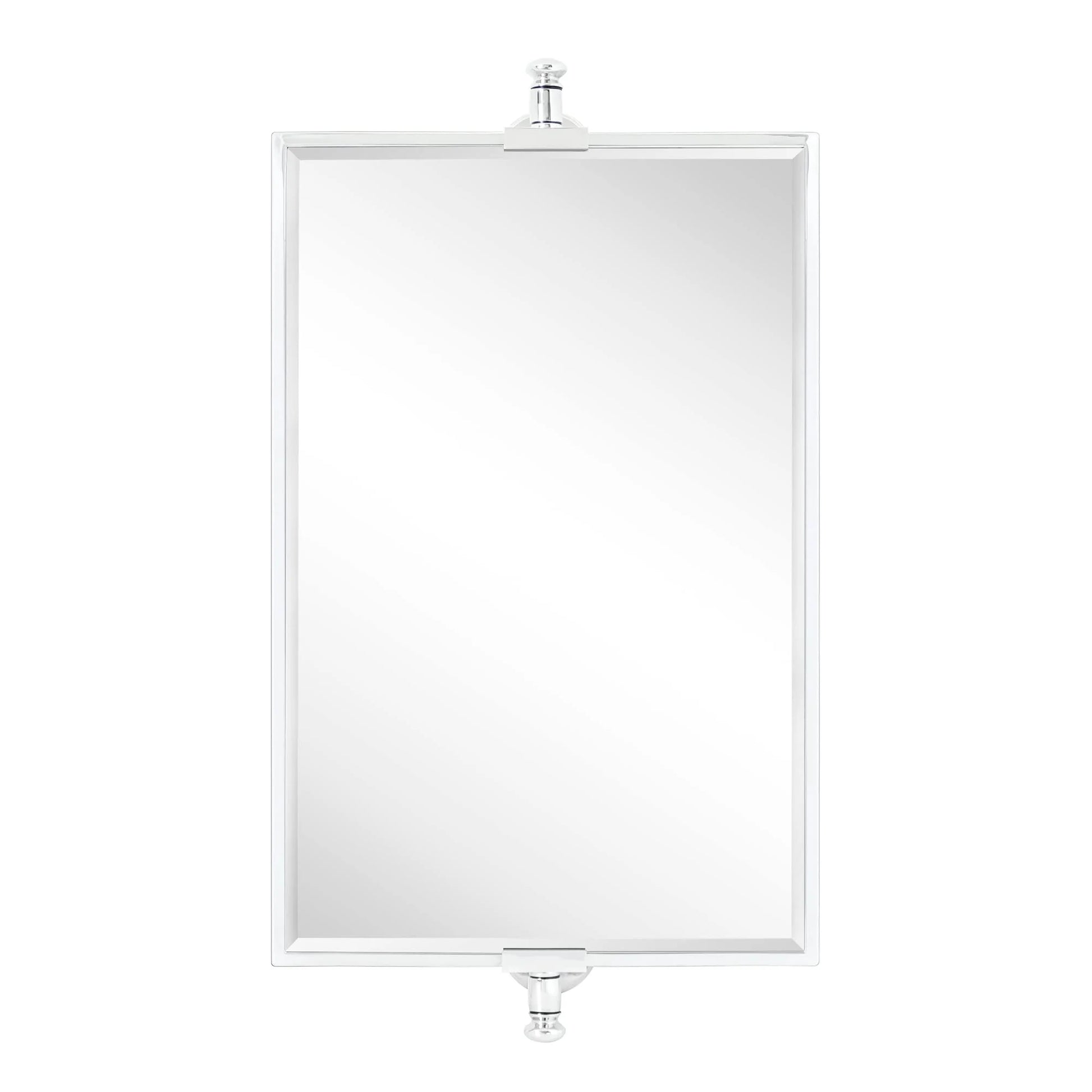TEHOME Black Beveled Rectangle Pivot-N-View Bathroom Vanity Mirror 14x22"