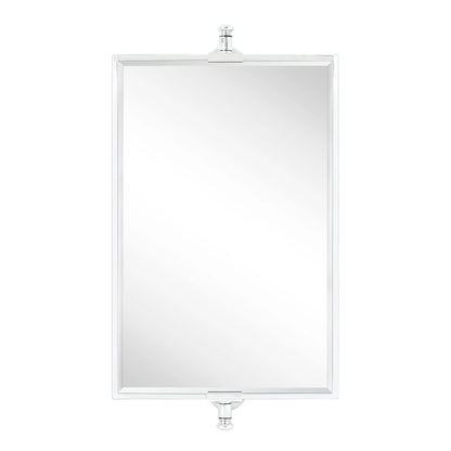 TEHOME Black Beveled Rectangle Pivot-N-View Bathroom Vanity Mirror 14x22"