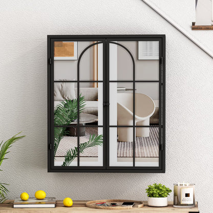 Bathroom Wall Cabinet, Over The Toilet Storage Cabinet with Open Shelf & Towel Rack, Bathroom Cabinet Wall Mount in Metal, Medicine Cabinets for Bathroom, Living Room, Laundry Room, White
