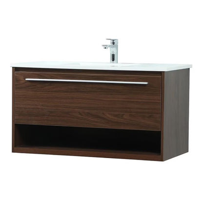 Elegant Kitchen and Bath 36 Inch Single Bathroom Vanity In Blue