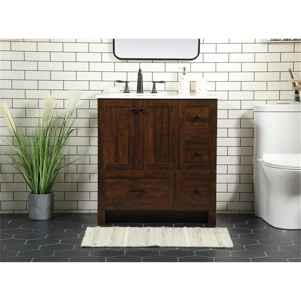 Elegant Kitchen and Bath 32 Inch Single Bathroom Vanity In Expresso