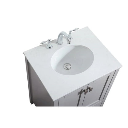 Elegant Kitchen and Bath 24 Inch Single Bathroom Vanity In White