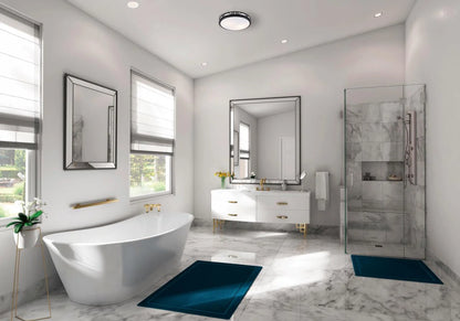 Good Housekeeping Roman Bathroom Ventilation Fan with Light, Brushed Nickel