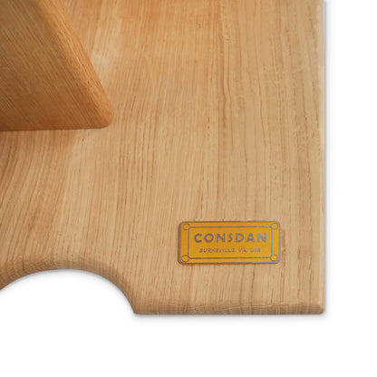 CONSDAN Hardwood Oak 2-Tier Step Stool, Kids Stool for Bathroom Kitchen Toilet, Natural Color