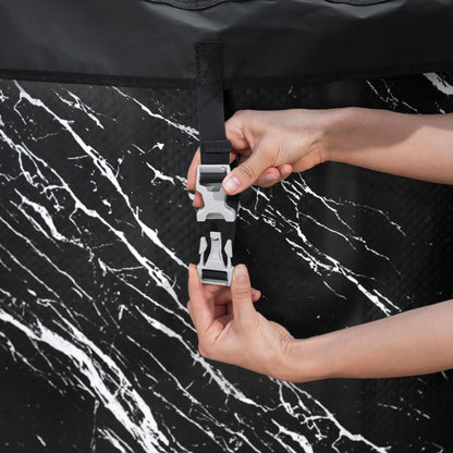 SaluSpa: Glacial Dip - Cold Plunge Inflatable Tub - 60x36x28", Black Marble, Ice Bath, FortiFiber, Polar Shield Year Round Use, Cover & Storage Bag