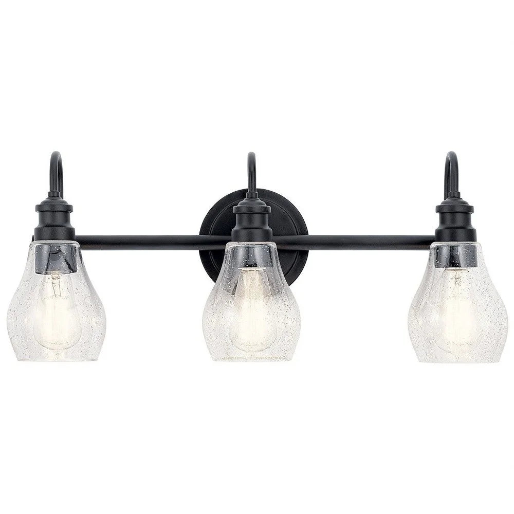 45392NI-Kichler Lighting-Greeier - 3 Light Bath Vanity Approved for Damp Locations - with Transitional inspirations - 10.25 inches tall by 23.75