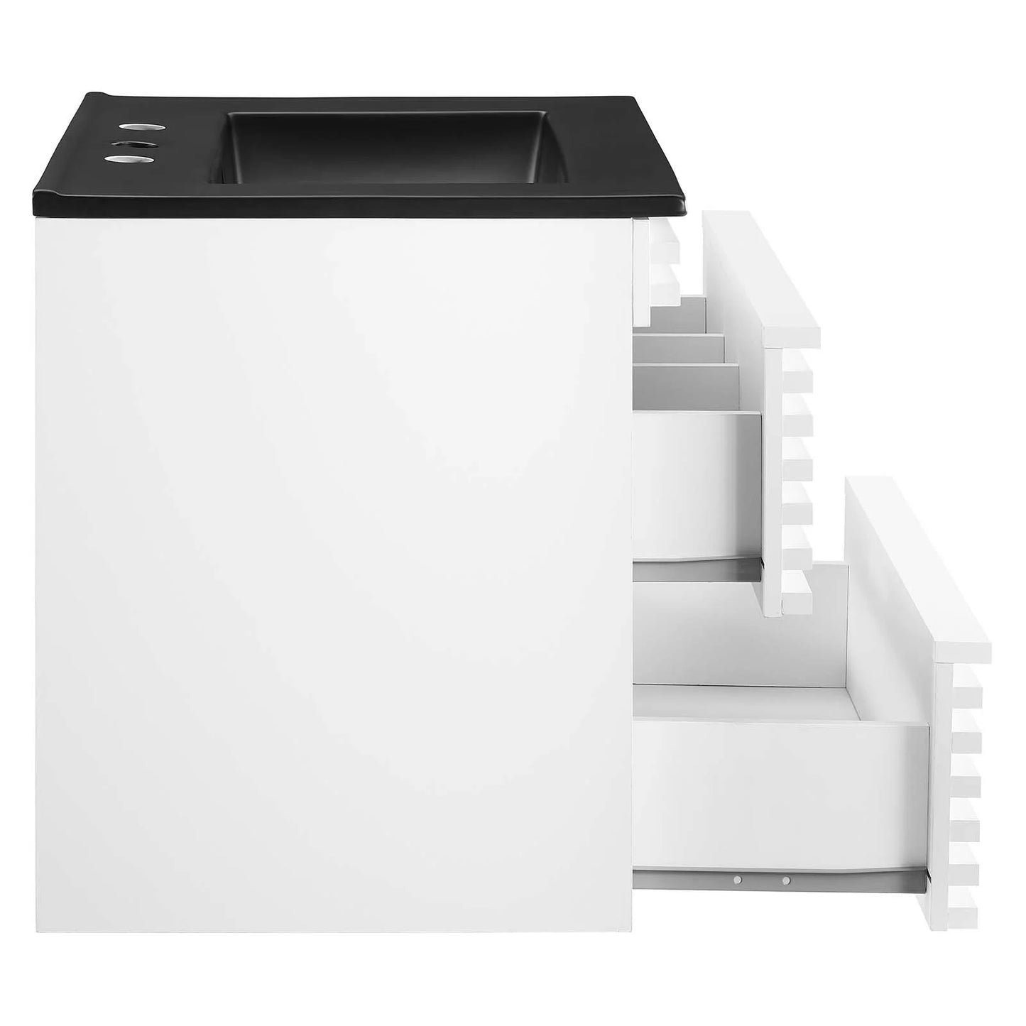 Modway Render 24" MDF Wood Wall-Mount Bathroom Vanity in Oak/Black
