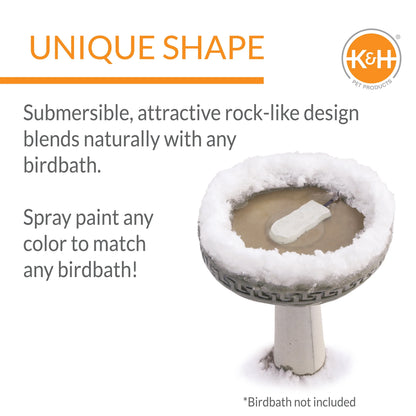 K&H Pet Products Ice Eliminator Super Birdbath Deicer Natural Super 80 Watts